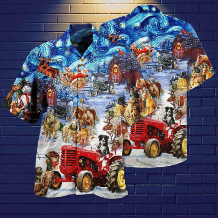 Farm Merry Xmas Lover Forever - Hawaiian Shirt - Owl Ohh - Owl Ohh