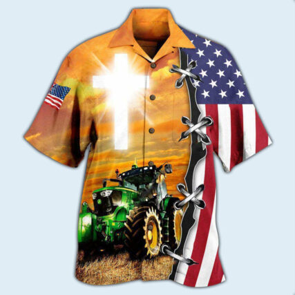 Tractor Proud To Be A Farmer - Hawaiian Shirt - Owl Ohh - Owl Ohh