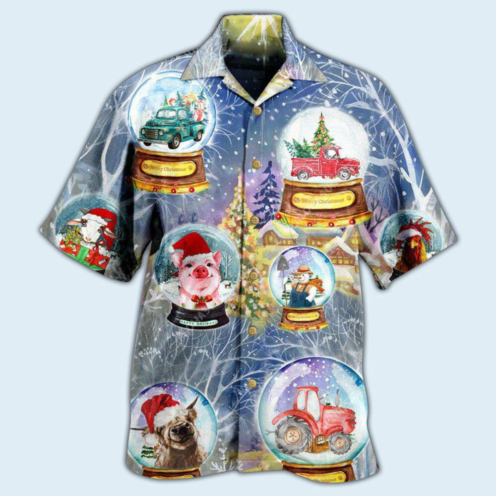 Farm Xmas Funny Global - Hawaiian Shirt - Owl Ohh - Owl Ohh