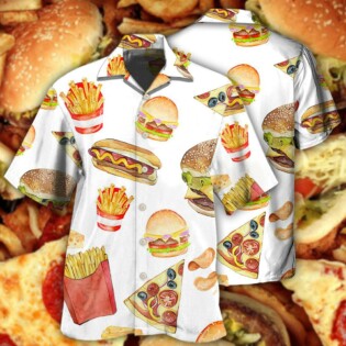 Food Fast Food White Style - Hawaiian Shirt - Owl Ohh - Owl Ohh