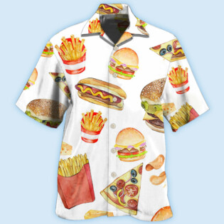 Food Fast Food White Style - Hawaiian Shirt - Owl Ohh - Owl Ohh