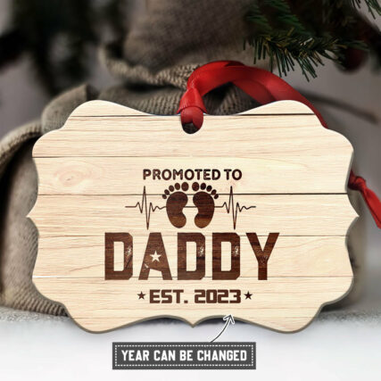 Father Gift Promoted To Daddy Personalized - Horizontal Ornament - Owl Ohh - Owl Ohh