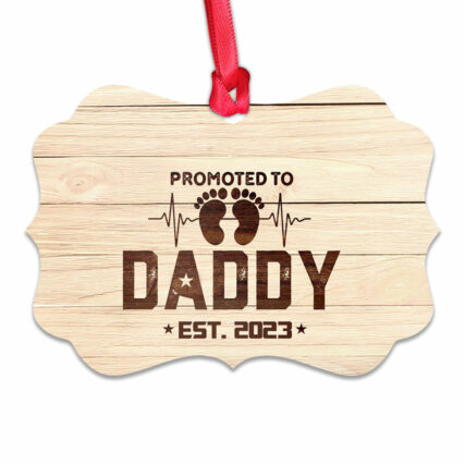 Father Gift Promoted To Daddy Personalized - Horizontal Ornament - Owl Ohh - Owl Ohh