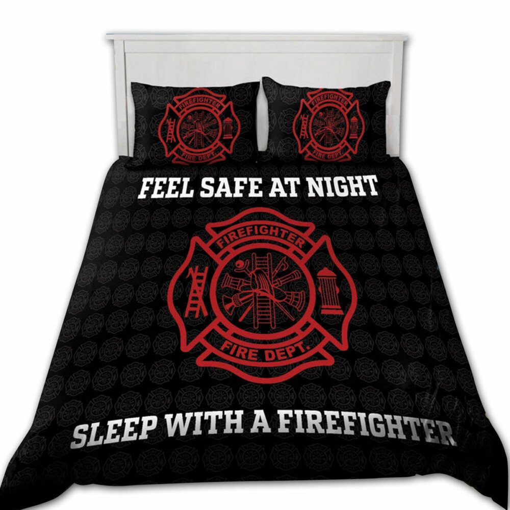Firefighter Feeling Safe With Firefighter - Bedding Cover - Owl Ohh - Owl Ohh