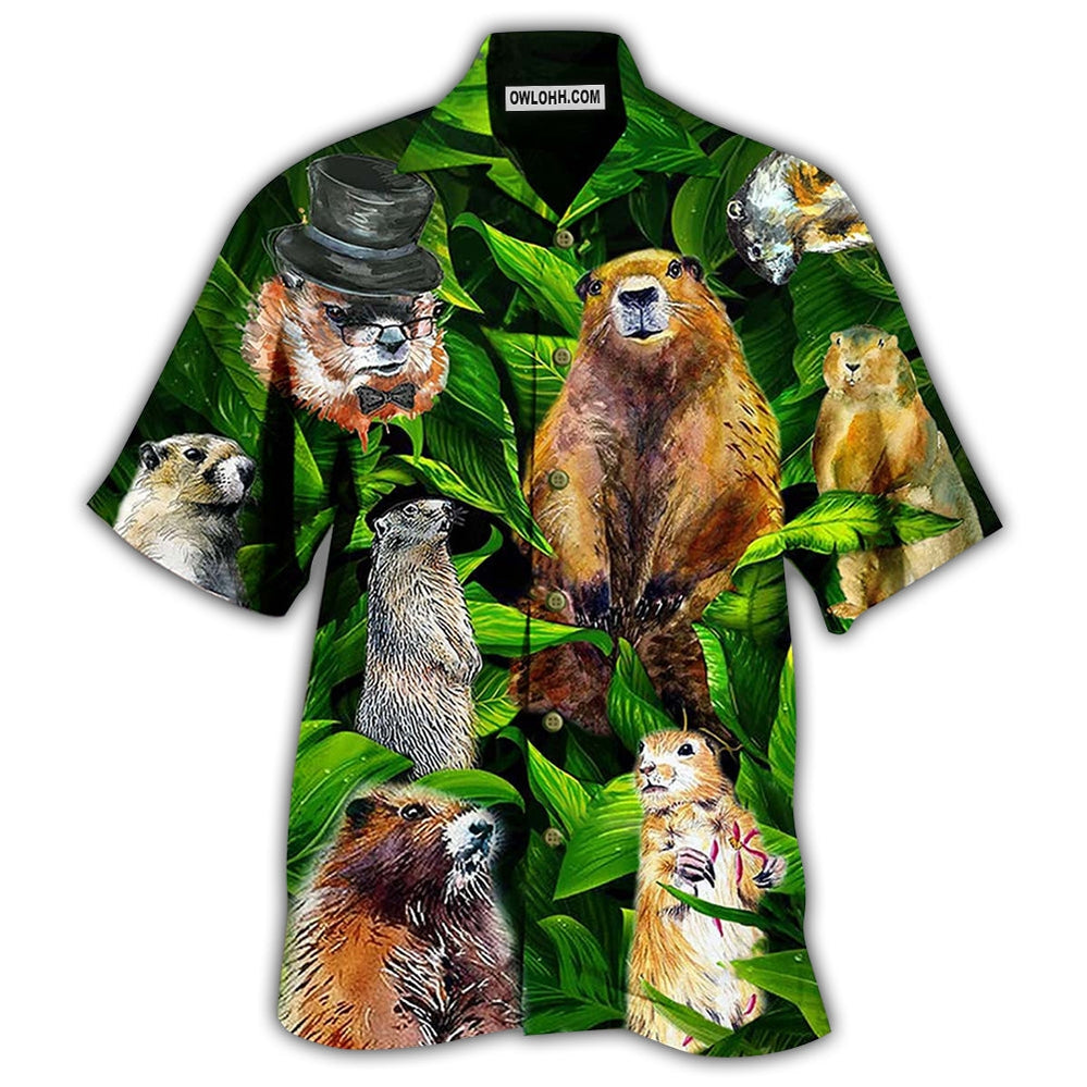 Ferret Animals LoveLy Dovely Leaves - Hawaiian Shirt - Owl Ohh - Owl Ohh