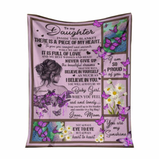 Fibromyalgia To My Daughter Fibromyalgia Awareness Style - Flannel Blanket - Owl Ohh - Owl Ohh