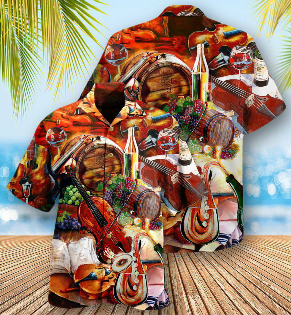 Violin Music Fill The Cup Of Silence With Violin Melody - Hawaiian Shirt - Owl Ohh - Owl Ohh