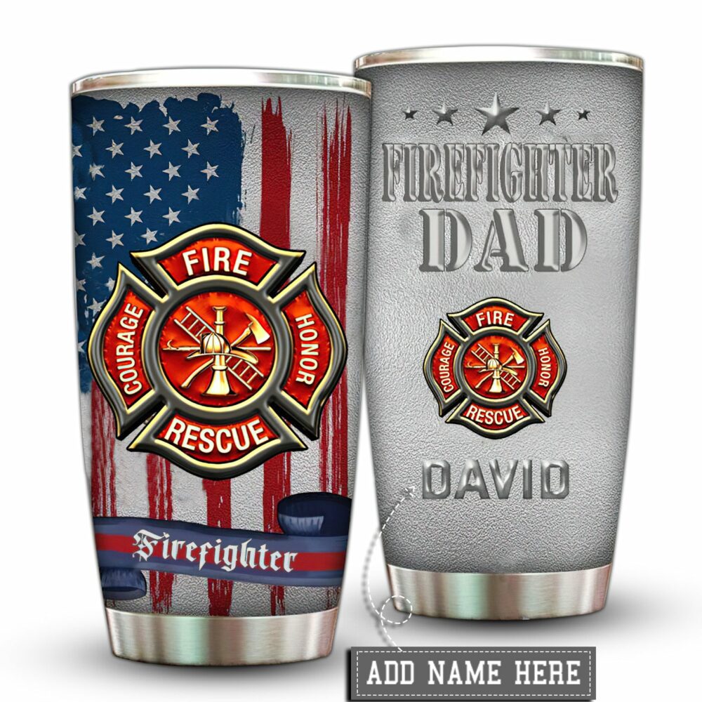 Firefighter Brave Personalized - Tumbler - Owl Ohh - Owl Ohh