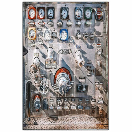 Firefighter Engine Classic Style - Vertical Poster - Owl Ohh - Owl Ohh