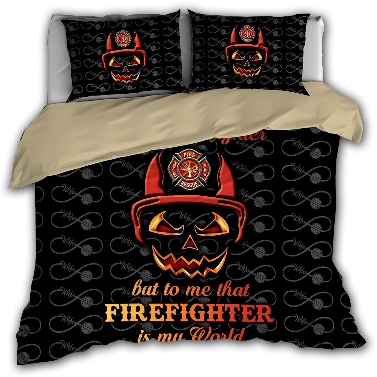 Firefighter Is My World - Bedding Cover - Owl Ohh - Owl Ohh