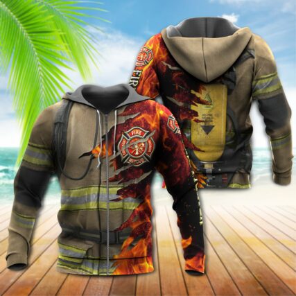 Firefighter Man Stronger Fight With Fire - Hoodie - Owl Ohh - Owl Ohh