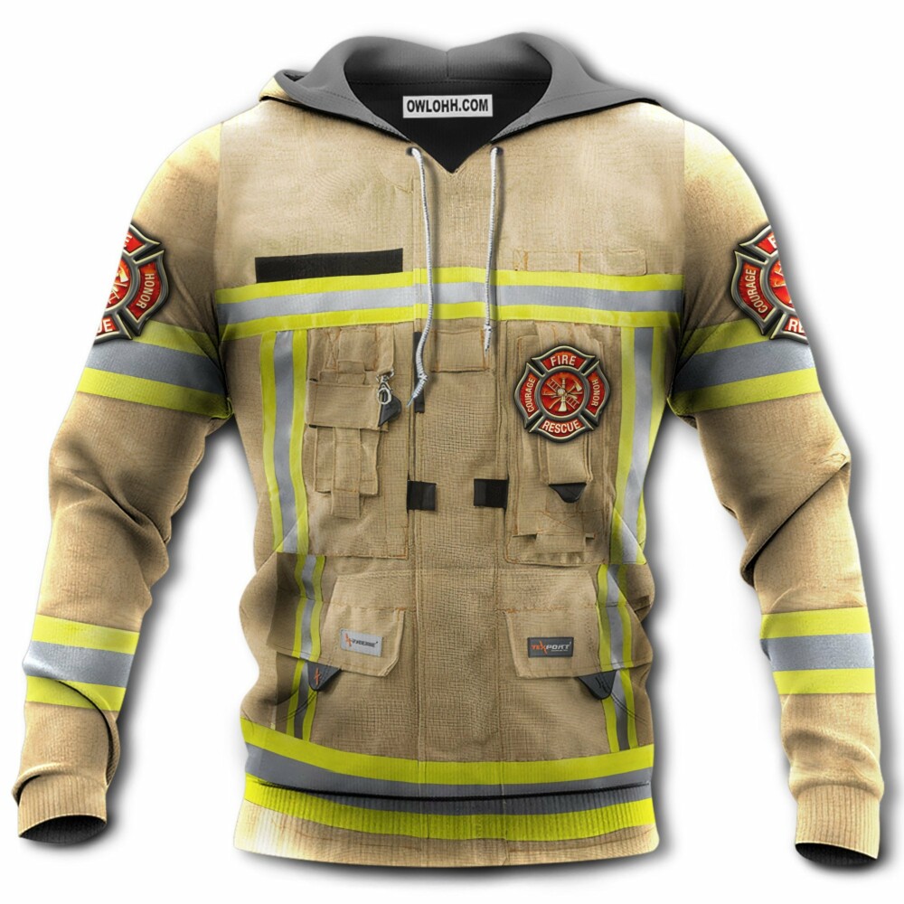Firefighter Strong Art For Men And Women - Hoodie - Owl Ohh - Owl Ohh
