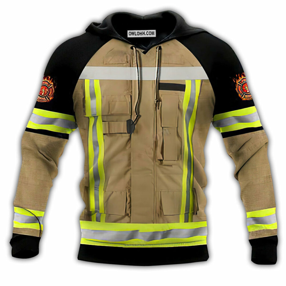 Firefighter Uniform Personalized - Hoodie - Owl Ohh - Owl Ohh