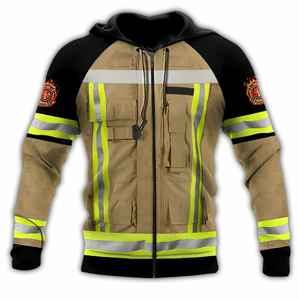 Firefighter Uniform Personalized - Hoodie - Owl Ohh - Owl Ohh