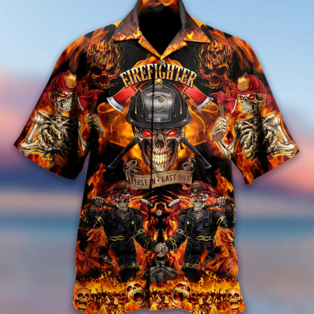 Firefighter On Fire Love Life - Hawaiian Shirt - Owl Ohh - Owl Ohh