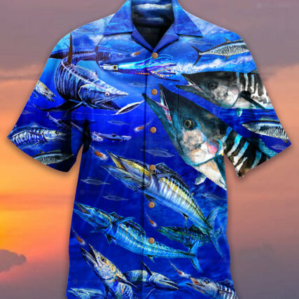 Fishing Love Blue Ocean - Hawaiian Shirt - Owl Ohh - Owl Ohh