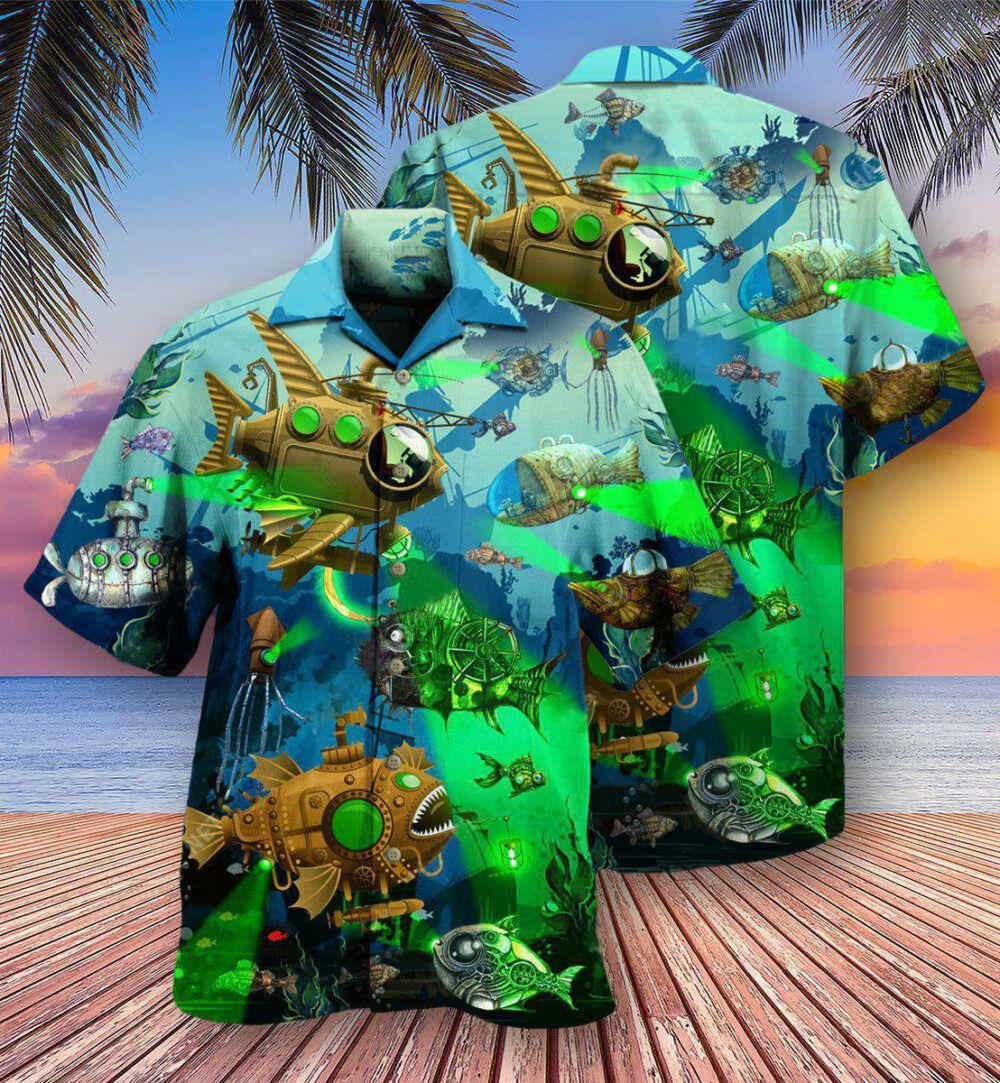 Fish Steampunk Ocean - Hawaiian Shirt - Owl Ohh - Owl Ohh