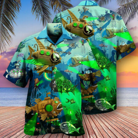 Fish Steampunk Ocean - Hawaiian Shirt - Owl Ohh - Owl Ohh