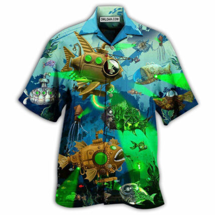 Fish Steampunk Ocean - Hawaiian Shirt - Owl Ohh - Owl Ohh