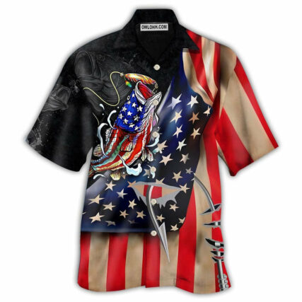 Fishing Bass Fishing America Cool Style - Hawaiian Shirt - Owl Ohh - Owl Ohh