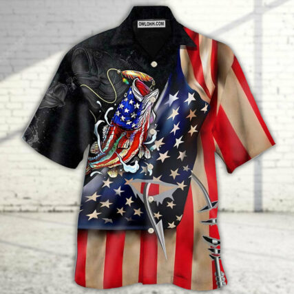 Fishing Bass Fishing America Cool Style - Hawaiian Shirt - Owl Ohh - Owl Ohh