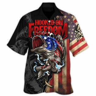 Fishing Hooked On Freedom America Freedom - Hawaiian Shirt - Owl Ohh-Owl Ohh