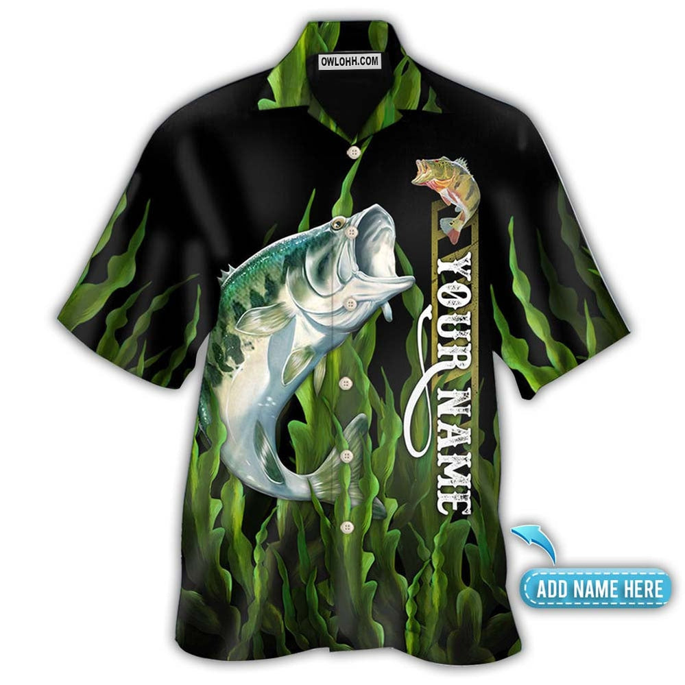 Fishing Largemouth Bass Fishing Personalized - Hawaiian Shirt - Owl Ohh - Owl Ohh
