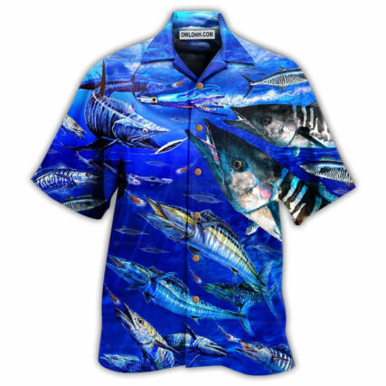 Fishing Love Blue Ocean - Hawaiian Shirt - Owl Ohh - Owl Ohh