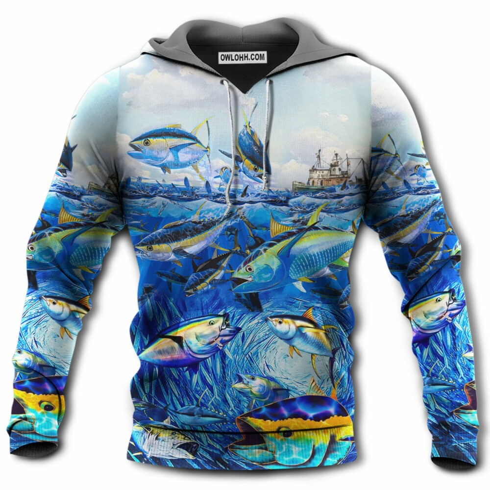 Fishing Love Fish Love Ocean - Hoodie - Owl Ohh - Owl Ohh