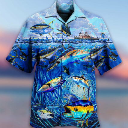 Fishing Love Fish Love Ocean - Hawaiian Shirt - Owl Ohh - Owl Ohh
