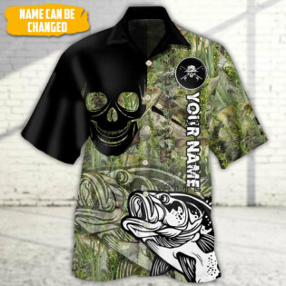 Fishing Lover Skull Cool Style Personalized - Hawaiian Shirt - Owl Ohh - Owl Ohh