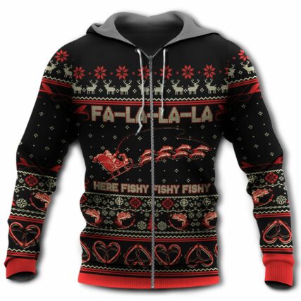Fishing Merry Christmas Fishy - Hoodie - Owl Ohh - Owl Ohh