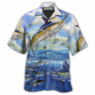 Fishing Ocean Blue Sky Freedom - Hawaiian Shirt - Owl Ohh - Owl Ohh
