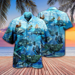 Fishing Ocean Undersea Steampunk Fish - Hawaiian Shirt - Owl Ohh - Owl Ohh