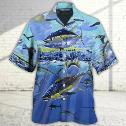Fishing Tuna Fishing Blue Sky Ocean - Hawaiian Shirt - Owl Ohh - Owl Ohh