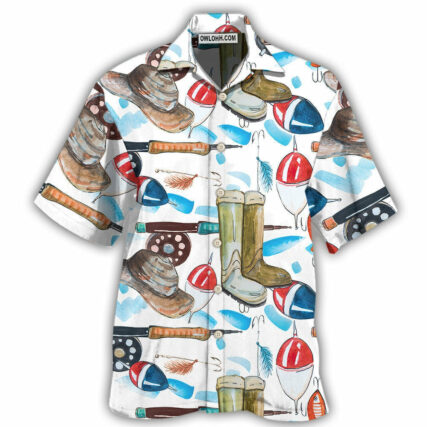 Fishing Basic Art Style - Hawaiian Shirt - Owl Ohh - Owl Ohh
