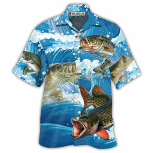 Fishing Blue Wave Style - Hawaiian Shirt - Owl Ohh - Owl Ohh