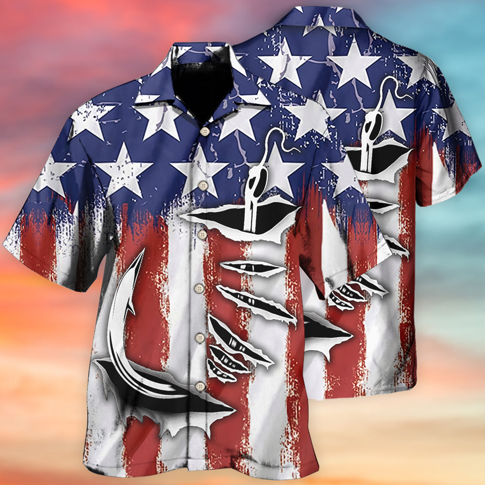 Fishing American Basic Style - Hawaiian Shirt - Owl Ohh - Owl Ohh
