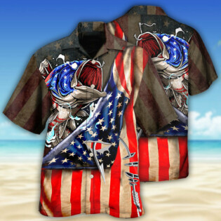Fishing US Flag Cool Style - Hawaiian Shirt - Owl Ohh - Owl Ohh