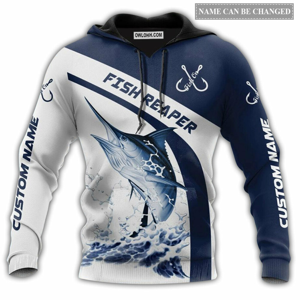 Fising Fish Reaper Personalized - Hoodie - Owl Ohh - Owl Ohh