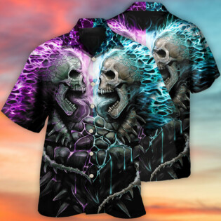 Skull Flaming Skull Style - Hawaiian Shirt - Owl Ohh - Owl Ohh