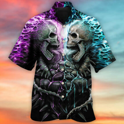 Skull Flaming Skull Style - Hawaiian Shirt - Owl Ohh - Owl Ohh