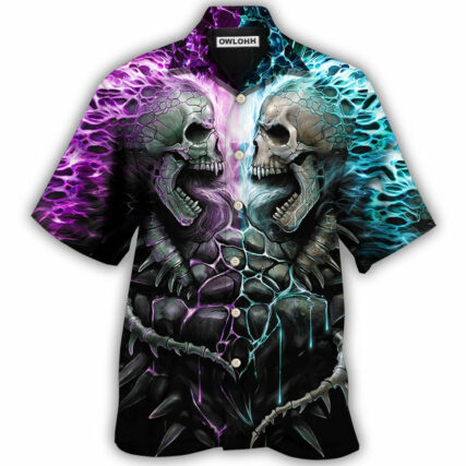 Skull Flaming Skull Style - Hawaiian Shirt - Owl Ohh - Owl Ohh