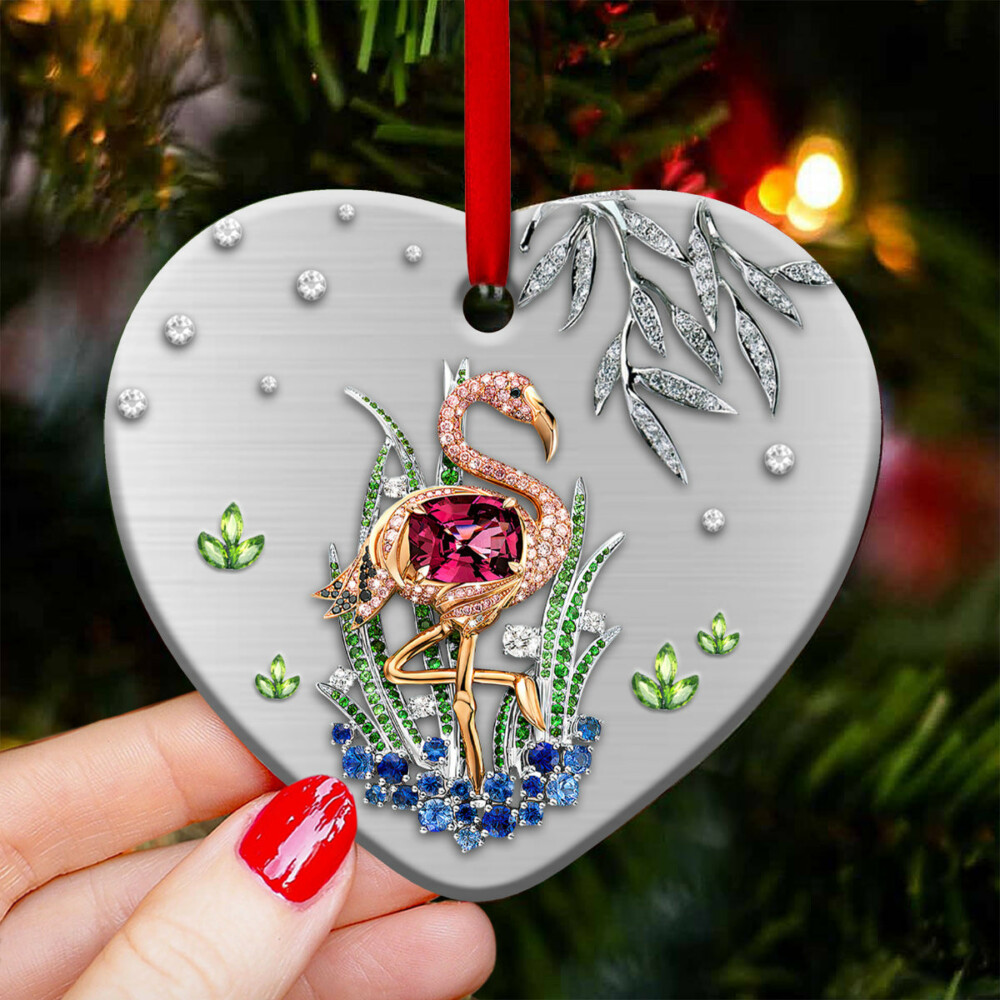 Flamingo Advice From A Flamingo - Heart Ornament - Owl Ohh - Owl Ohh