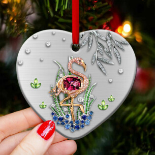 Flamingo Advice From A Flamingo - Heart Ornament - Owl Ohh - Owl Ohh