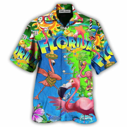 Flamingo Go To Florida To See Flamingo - Hawaiian Shirt - Owl Ohh - Owl Ohh