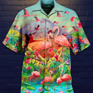Flamingo Couple Love - Hawaiian Shirt - Owl Ohh - Owl Ohh