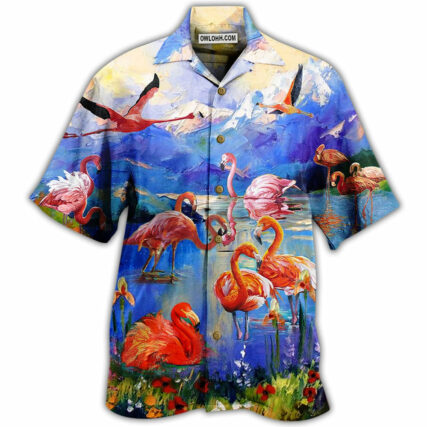 Flamingo Fly To Hawaii - Hawaiian Shirt - Owl Ohh - Owl Ohh