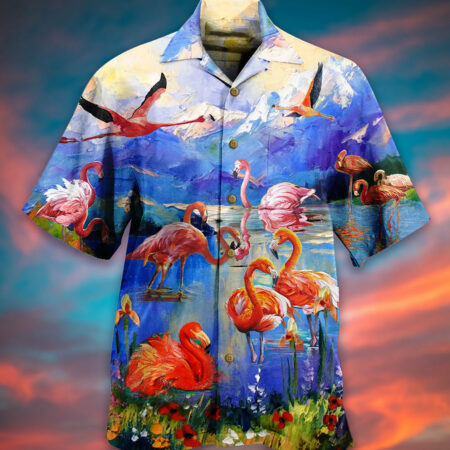 Flamingo Fly To Hawaii - Hawaiian Shirt - Owl Ohh - Owl Ohh