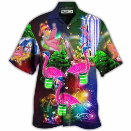 Flamingo Love Beach Amazing Christmas - Hawaiian Shirt - Owl Ohh - Owl Ohh